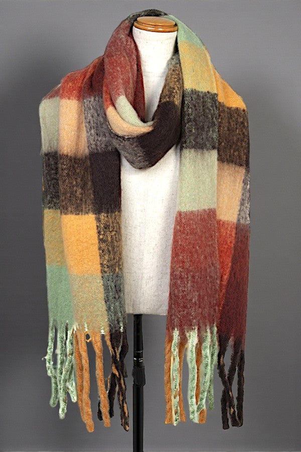 MULTI COLOR HEATHER OBLONG SCARF