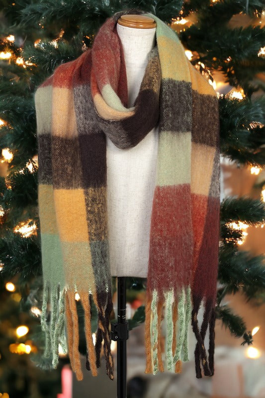 Multi Color Heather Oblong Scarf