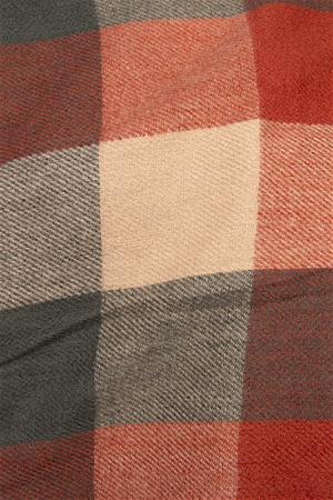 CHECKERED PATTERN RUANA