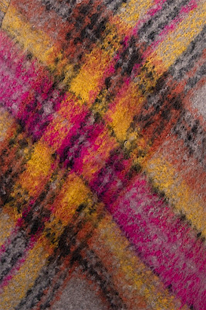 PLAID PATTERN HEATHER COZY LONG PONCHO