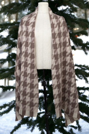 Houndstooth Print Scarf