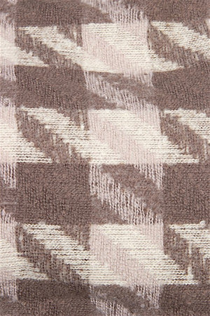HOUNDSTOOTH PRINT OBLONG SCARF