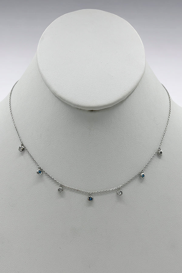 Cubic Zirconia Gem Round Necklace