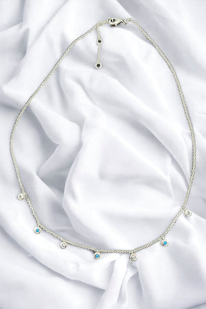 Cubic Zirconia Gem Round Necklace