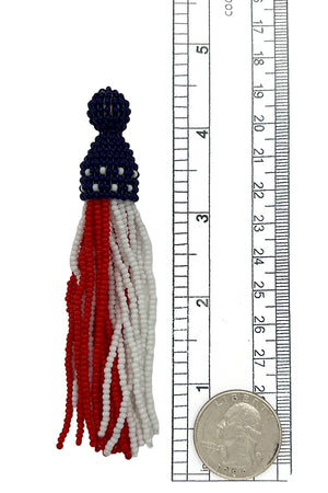 Tassel Patriotic Flag Dangle Earring