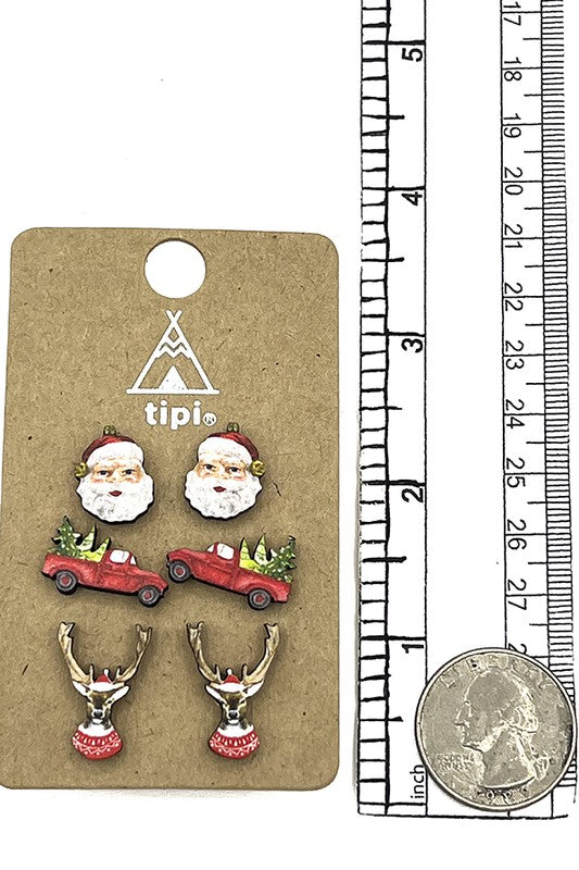 Santa Mix Post Earring Set