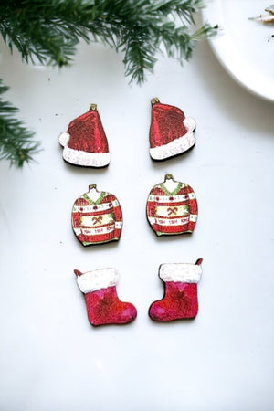 Mix Christmas Post Earring Set