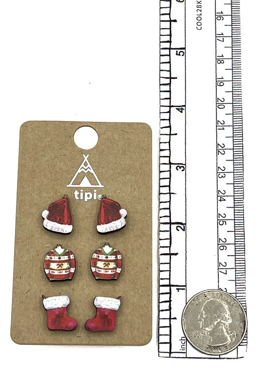 Mix Christmas Post Earring Set