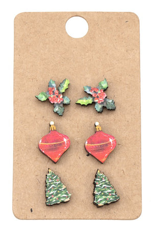 Mix Christmas Post Earring