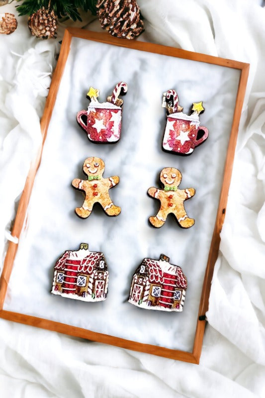 Gingerbread Man Post Earring Set