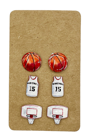 Basketball Post Earring Set