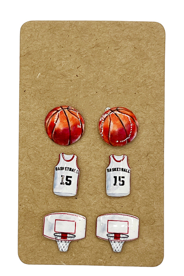 Basketball Post Earring Set