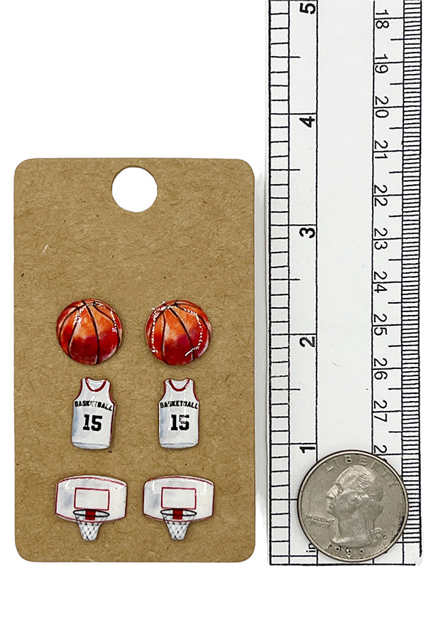 Basketball Post Earring Set