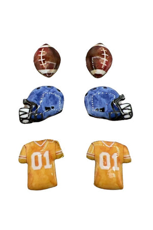 Football Mix Post Earring Set