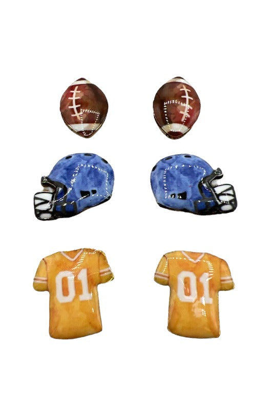 Football Mix Post Earring Set