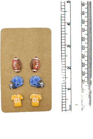 Football Post Earring Set