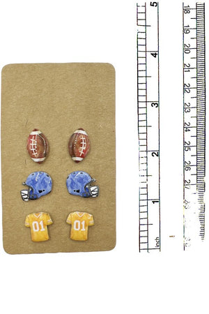 Football Mix Post Earring Set