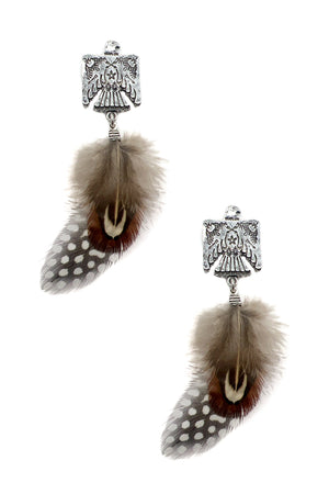 Thunderbird Feather Dangle Earring