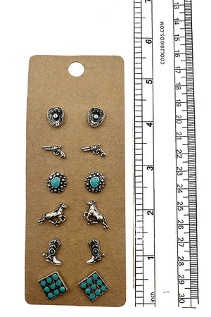 Western Post Mix Earring Set