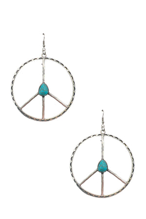 Peace Sign Dangle Earring