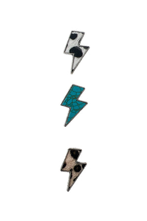 Thunderbolt Mix Post Earring Set