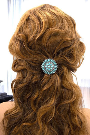 FLORAL TQ GEM HAIR TIE