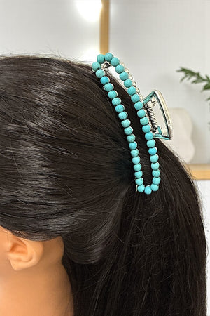 WESTERN NAVAJO PEARL LARGE METAL HAIR CLAW