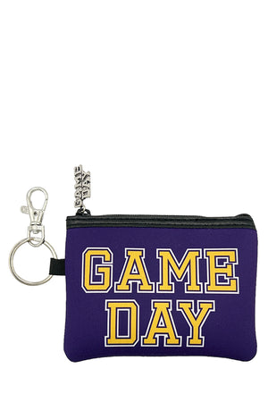 Purple Game Day Coin Purse