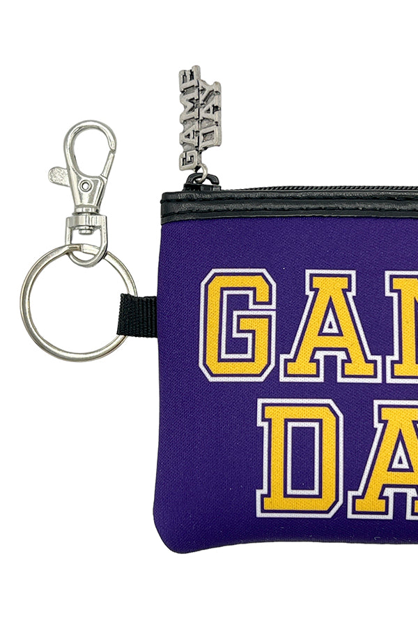 Purple Game Day Coin Purse