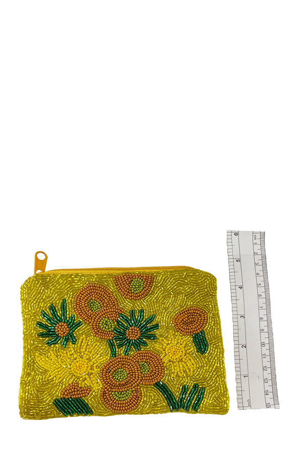 Floral Bead Pattern Pouch