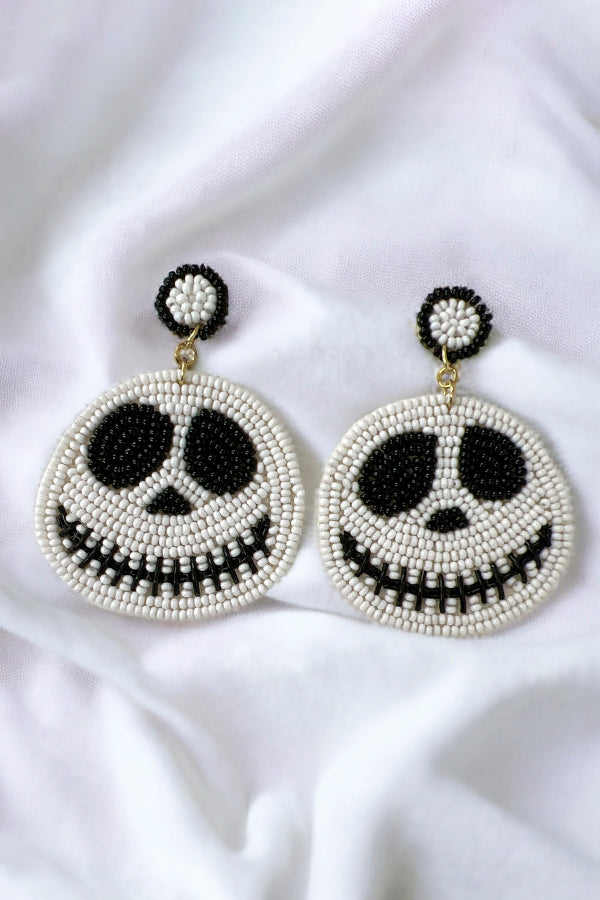 Skeleton Bead Dangle Earring