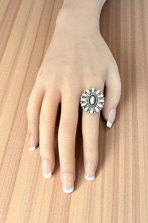 WESTERN ROUND CONCHO CUFF RING