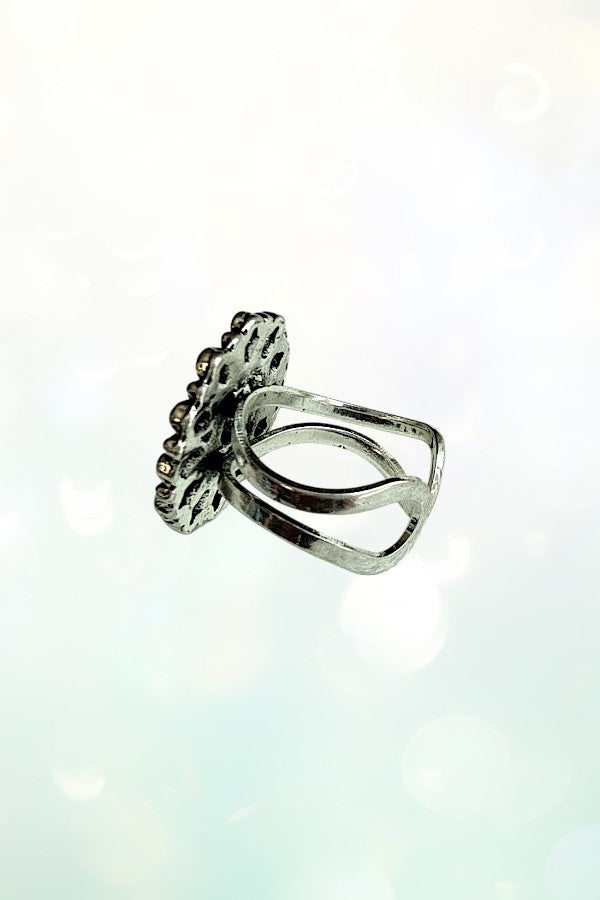 WESTERN ROUND CONCHO CUFF RING