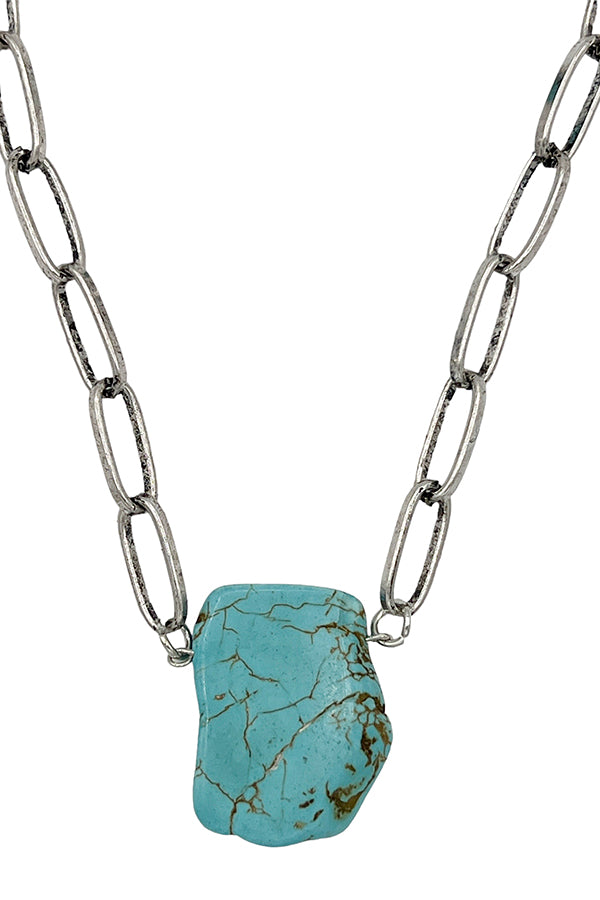 Chipped Gemstone Choker Necklace Set