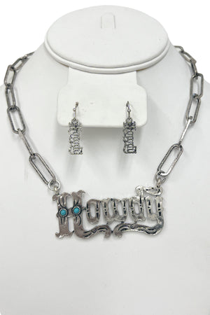 Howdy Chain Necklace Set