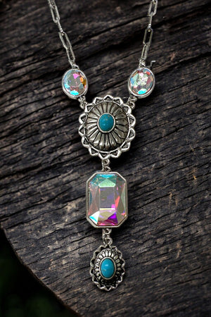 Concho Gem Accent Necklace Set