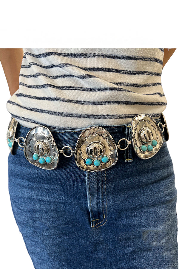 Western Link Cowboy Hat Chain Belt