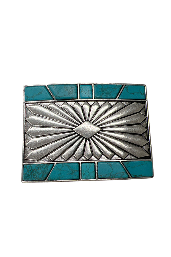 Rectangle Western Concho Buckle Accessory