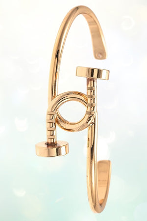 NAIL INTERLOCK CUFF BRACELET