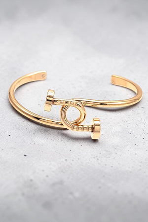 NAIL INTERLOCK CUFF BRACELET