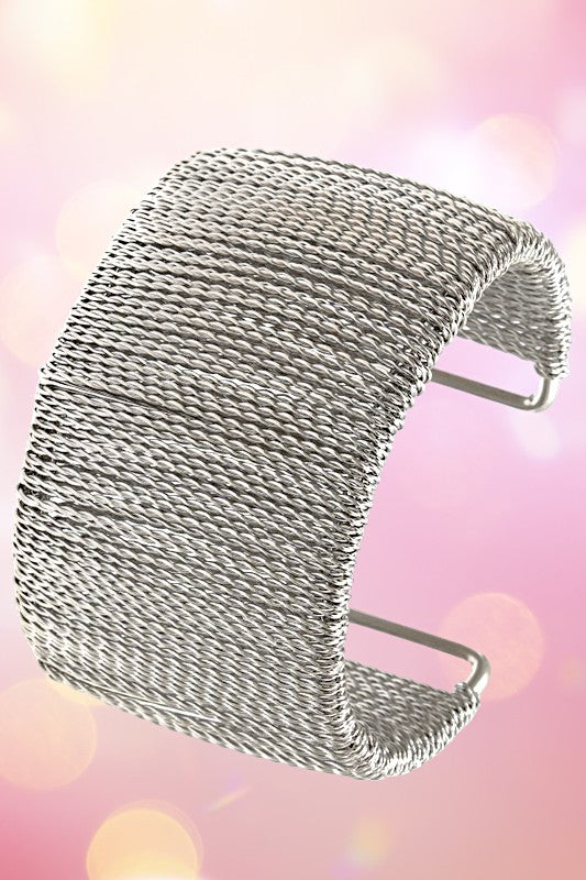 WIRE WRAPPED CUFF BRACELET