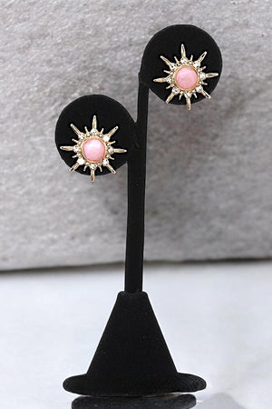 GEM PAVE BURST POST EARRING