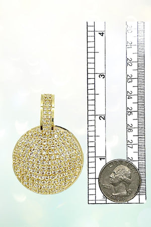 RHINESTONE PAVE ROUND DROP EARRING