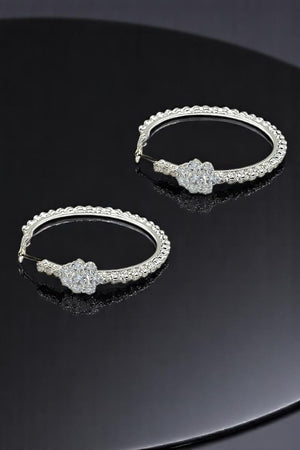 Crystal Gem Pave Hoop Earring