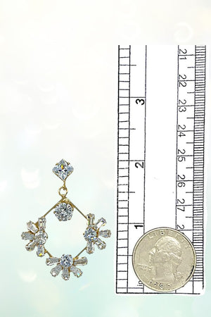 CRYSTAL GEM DIAMOND DROP EARRING