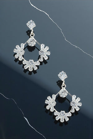 CRYSTAL GEM DIAMOND DROP EARRING