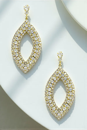 RHINESTONE PAVE MARQUISE DROP EARRING