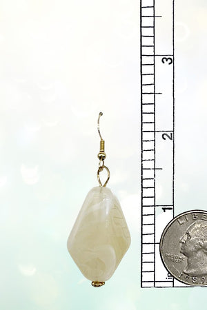 OBLONG PEARL AND STONE LAYERED NECKLACE EARRING SET