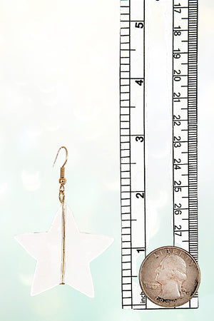 STAR CLUSTER DANGLE BIB CHAIN NECKLACE EARRING SET