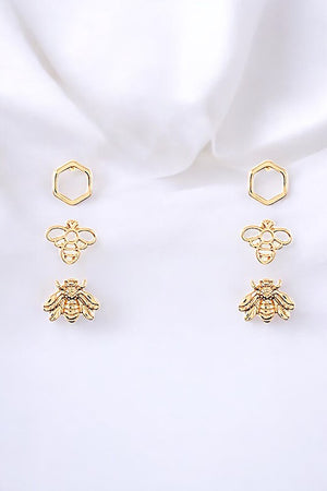 Mix Bee Post Earring Set